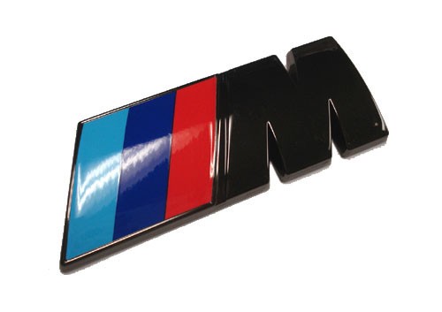 ///M Power Black Chrome Emblem