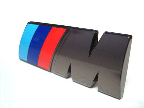 ///M Power Black Chrome Grille Emblem
