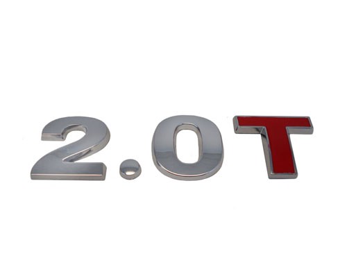 Chrome 2.0T Emblem with Red T