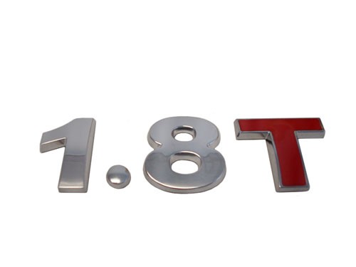 Chrome 1.8T Emblem with Red T