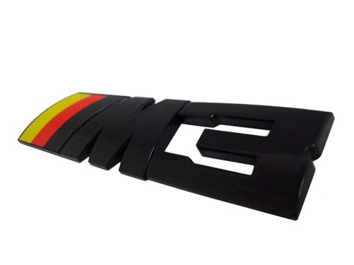 ///M3 Trunk Black German Flag Large Emblem