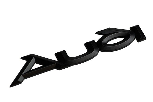 Audi Old School Matte Black Rear Trunk Emblem