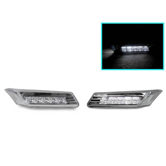 Clear Whte LED Bumper Sidemarkers for 997 Carrera & 987 Boxster & Cayman