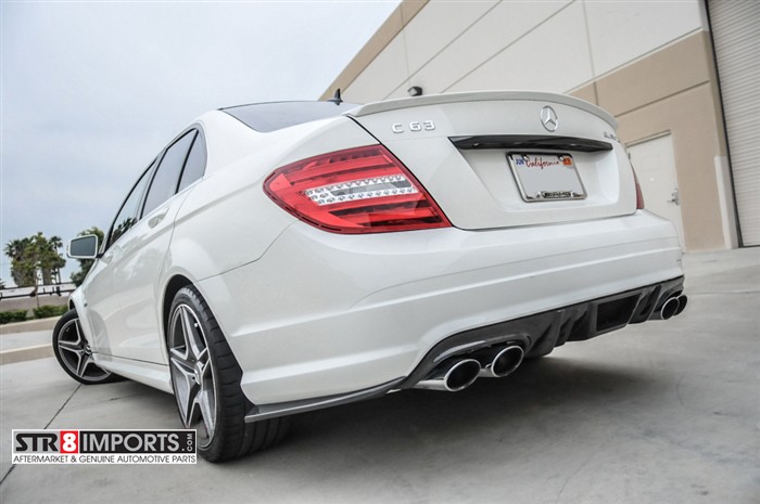 MERCEDES BENZ W204 CARBON FIBER REAR BUMPER EXTENSIONS