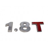 Chrome 1.8T Emblem with Red T