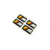 ///M Power German Flag Small Rectangular Emblem Decals
