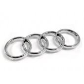 Chrome Audi 4 Rings Front Grille Emblem 275mm x 95mm