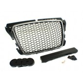 RS3 Chrome Black Badgeless Front Grille for 8P A3 Facelifted