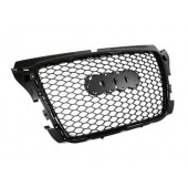 RS3 Black Badgeless Front Grille for 8P A3 Facelifted