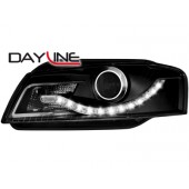 S5 Style LED Ecode Smoked Projector Headlights for 8P A3