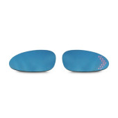 Red Arrow LED Turn Signal Polarized Blue Tinted Glass Mirror Set for 997 Carrera