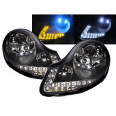 LED Smoked Projector Headlights for 986 Boxster & 996 Carrera